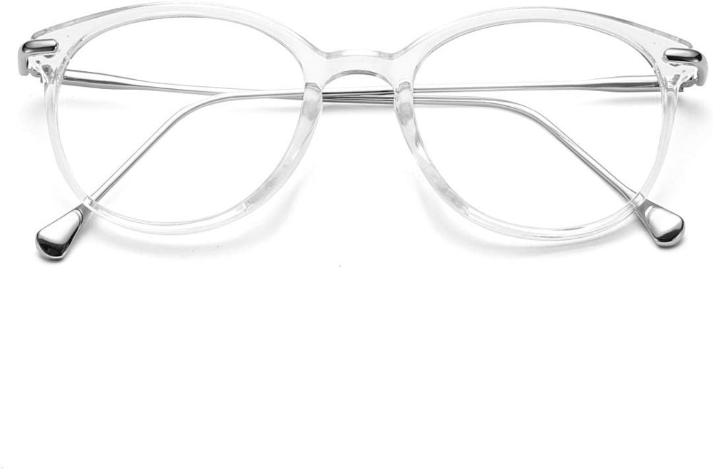 Vintage Round Clear Glasses Non-Prescription Eyeglasses Frames for Women Men