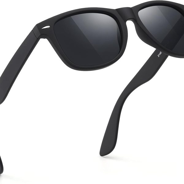 Sunglasses Men Polarized Sunglasses for Mens and Womens,Black Retro Sun Glasses Driving Fishing UV Protection