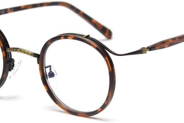 Retro Style Vintage Round Glasses Frame Acetate Clear Lens Optical Eyewear