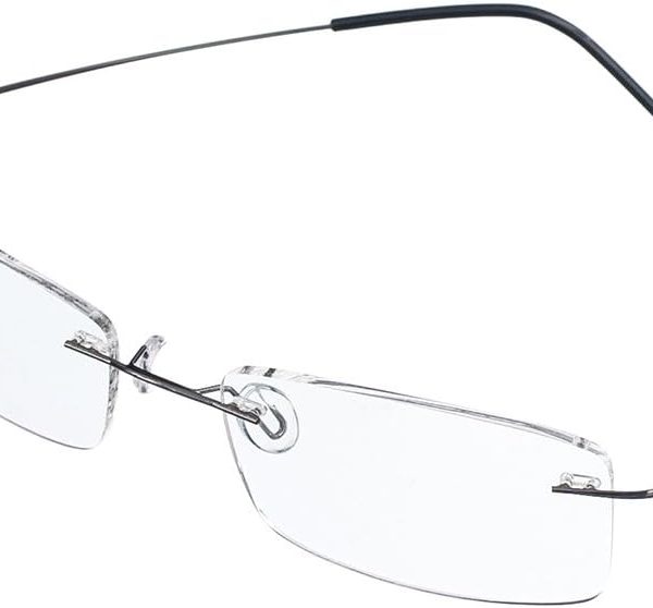 Frameless Myopia Glasses Men and women Nearsighted Glasses -1.50 Strength Fashion Distance Spectacles