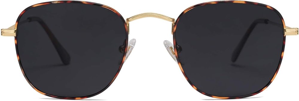 Square Polarized Sunglasses for Men Women Classic Vintage Retro Style