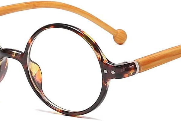 Retro Round Blue Light Blocking Glasses for Women Men, Literary Vintage Style Non-prescription Computer Eyeglasses