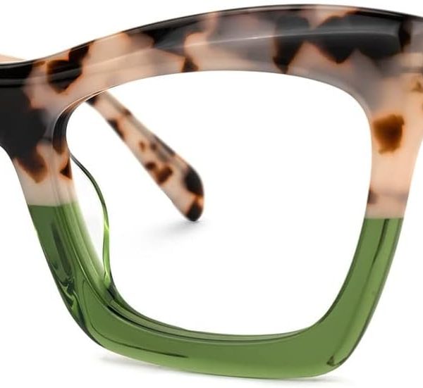 Stylish Rectangle Blue Light Blocking Glasses for Women Anti Eyestrain Dry Eyes Eyewear