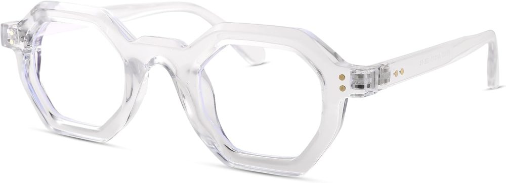 Blue Light Glasses for Women – Men Trendy Retro Small Polygonal Computer Eyeglasses Non-prescription Glasses