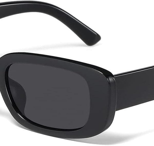 Rectangle Sunglasses for Women Men Trendy  Retro 90s Sun Glasses UV Protection Cool Square Frame