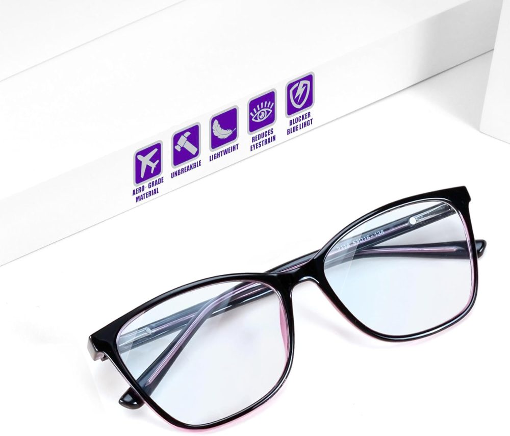 Distance Glasses for Women,Cat Eye Near Sighted Myopia Driving Eyeglasses, Nearsighted See Far Vision Glass