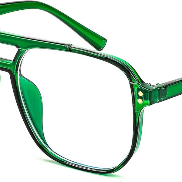 Blue Light Blocking Glasses  Clear Square Computer Lightweight Pilot Glasses Frame Oversized
